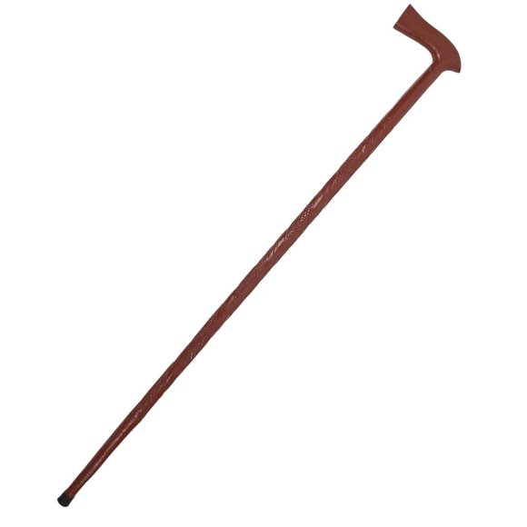 Vintage Wood Carved Walking Stick 36.75" Cane Reddish Brown - Picture 10 of 10
